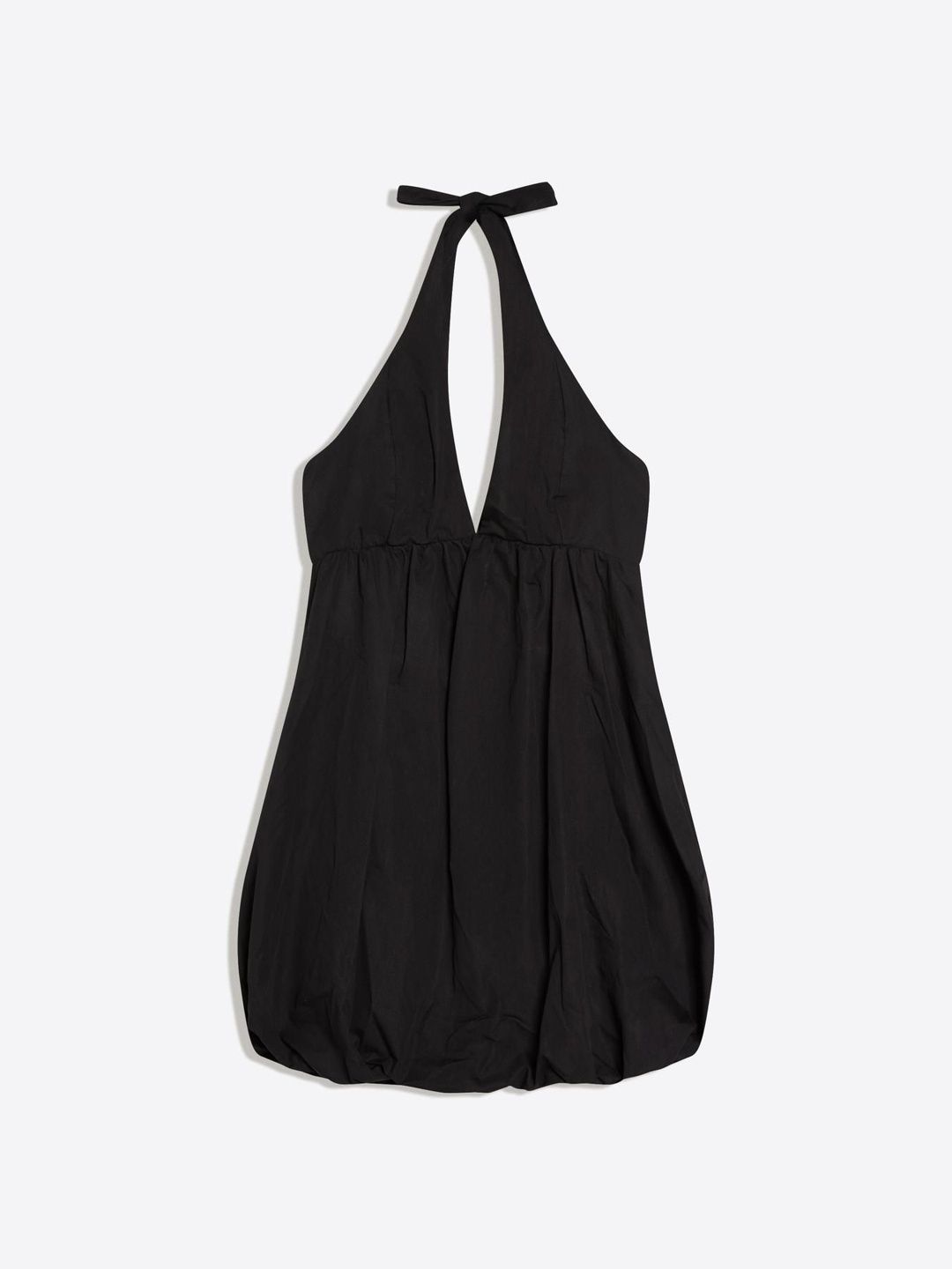 Balloon Poplin Mini Dress