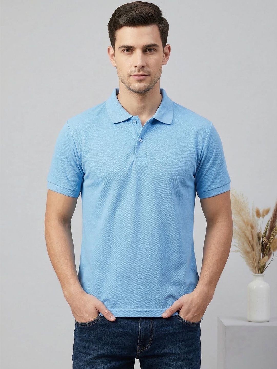 Mast & Harbour Men Polo Collar T-shirt