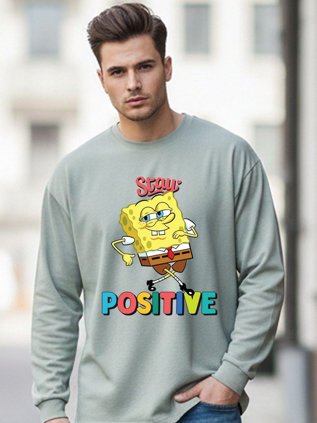 Kook N Keech X Minute Mirth Men Spongebob Printed T-shirt