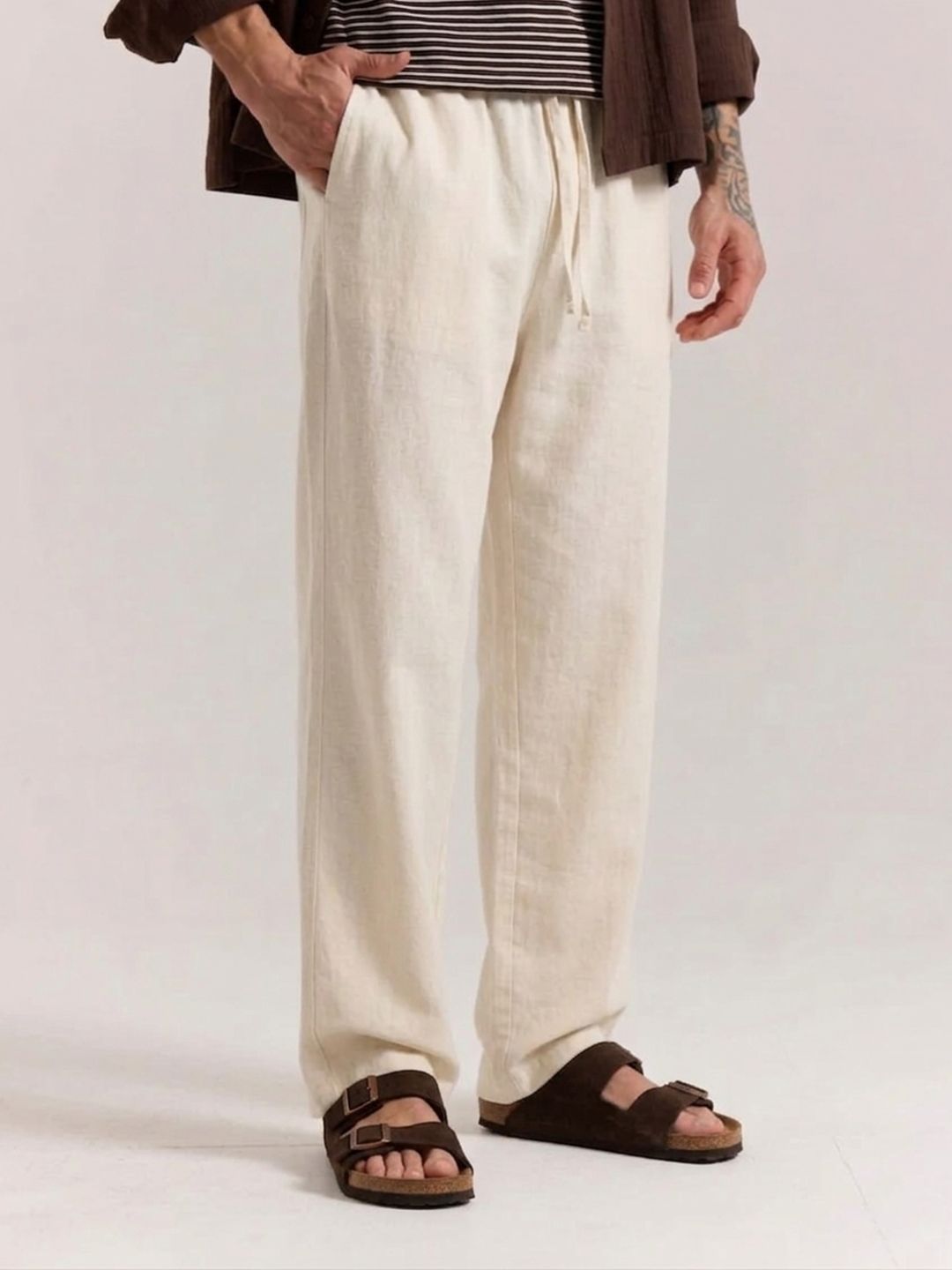 Buy SAINT PEACH Men Cotton Linen Pant - Trousers for Men 40202926