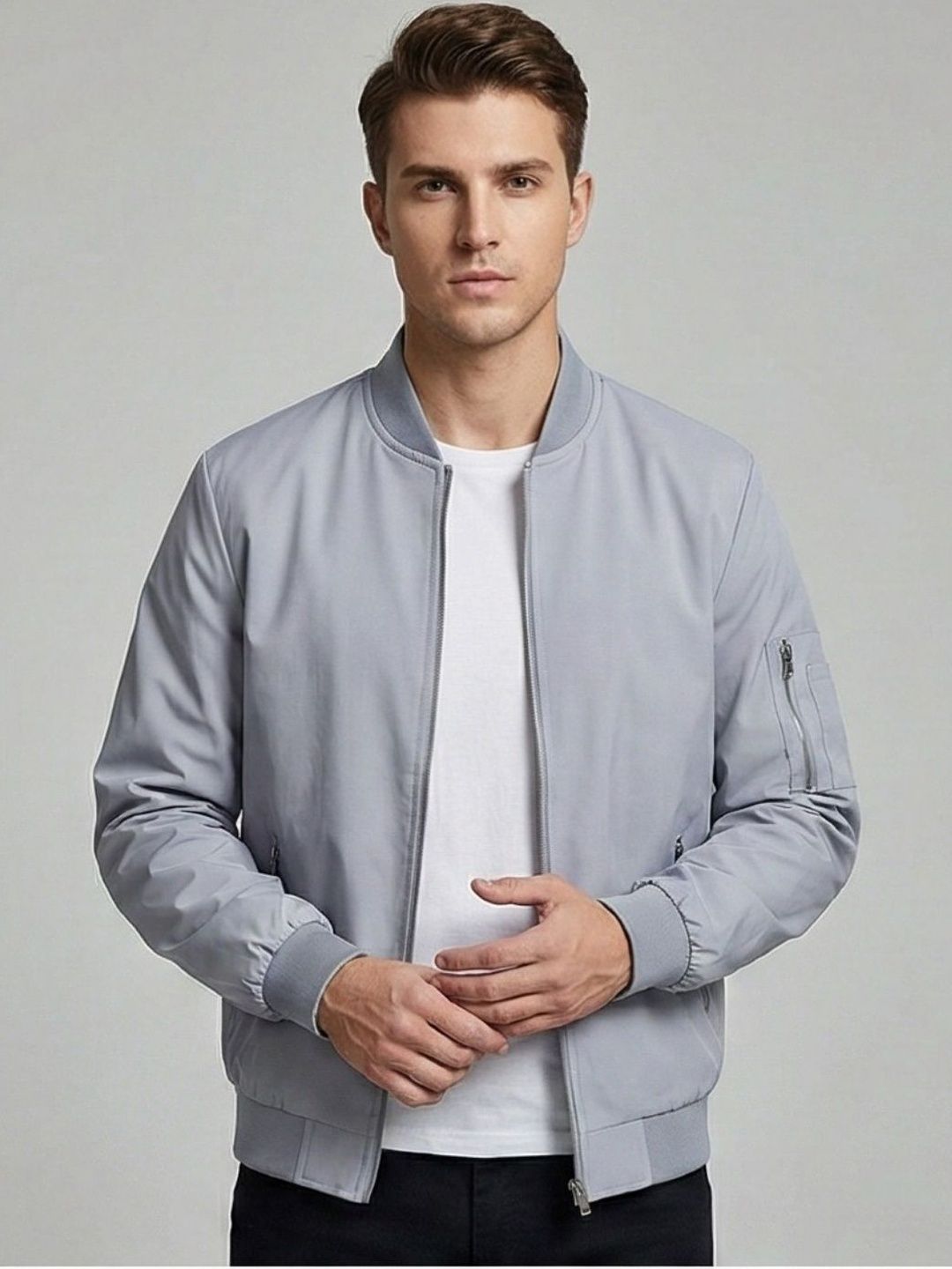 MIA FASHION Men Lightweight Cycling Bomber Jacket