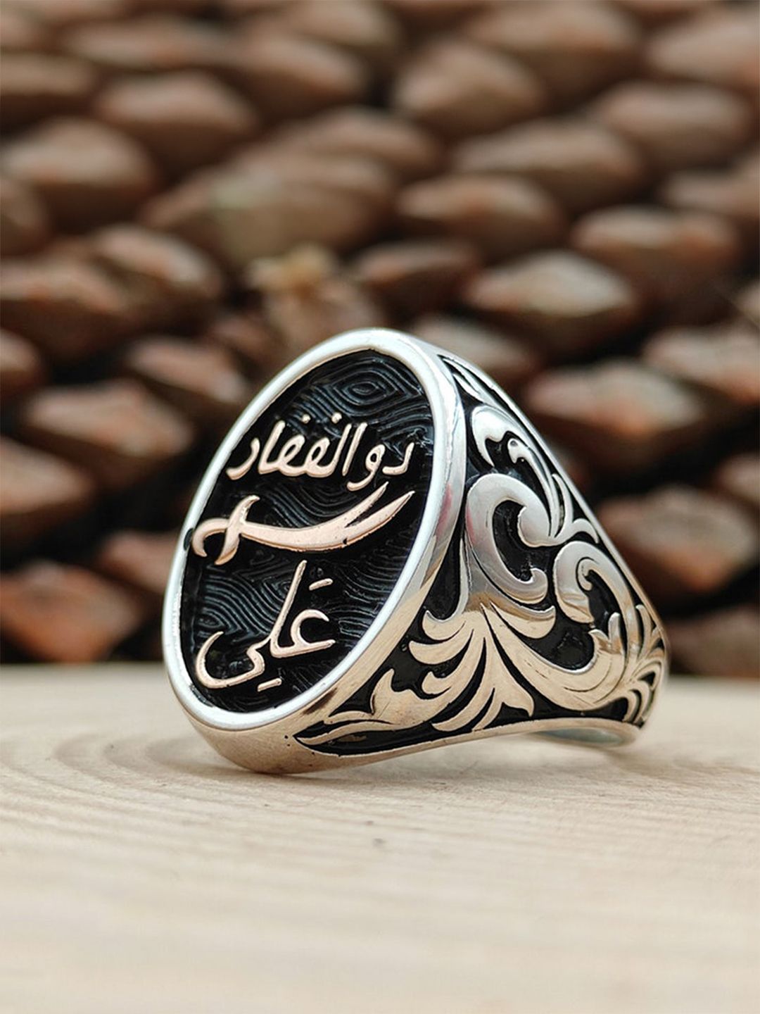 Omaya Jewels Omaya Jewels Unisex Oxidised Finger Ring