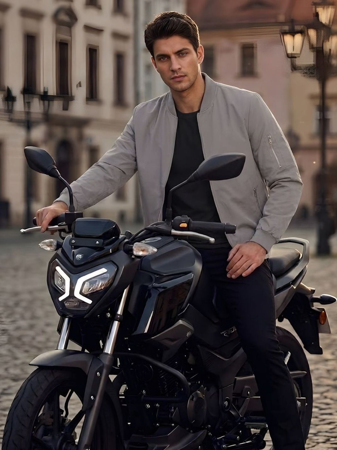 MIA FASHION Men Windcheater Cycling Bomber Jacket