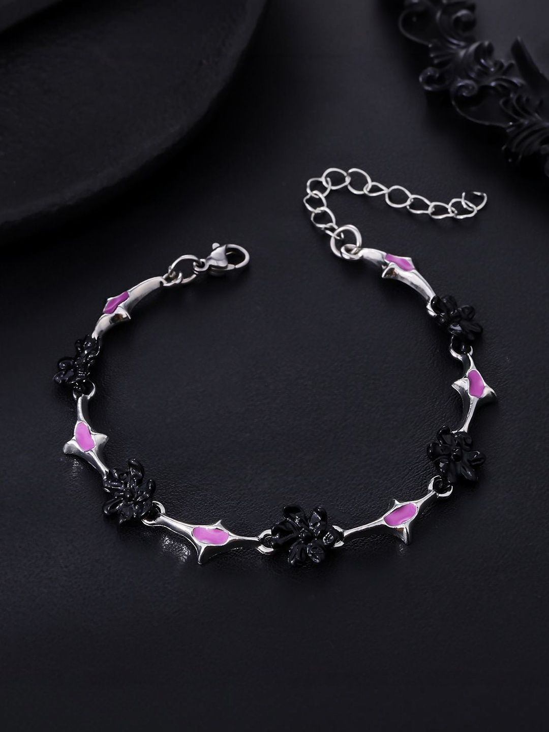 StyleCast x Revolte Men Silver-Plated Armlet Bracelet