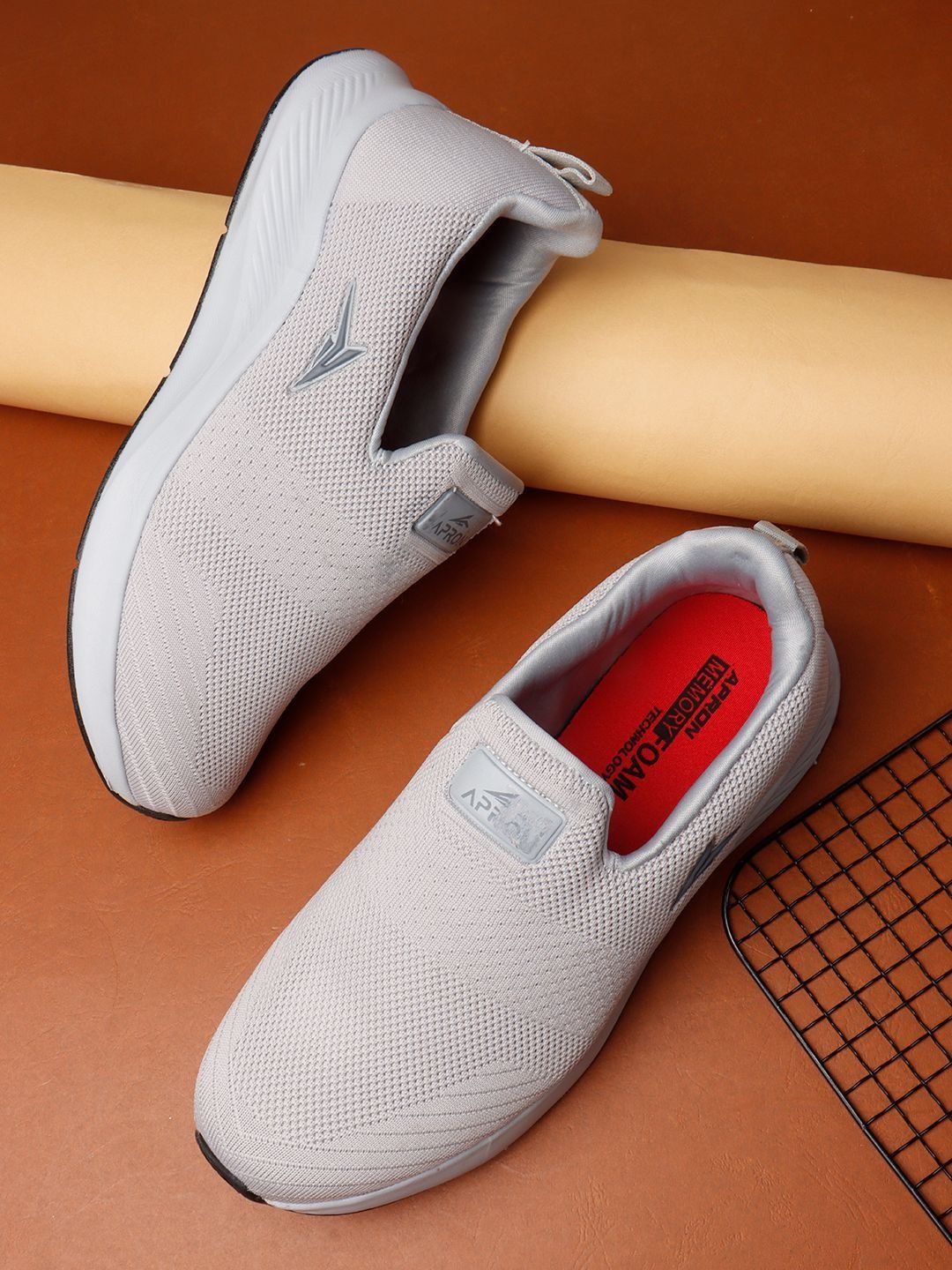APRON Men Textile Running Non-Marking Shoes