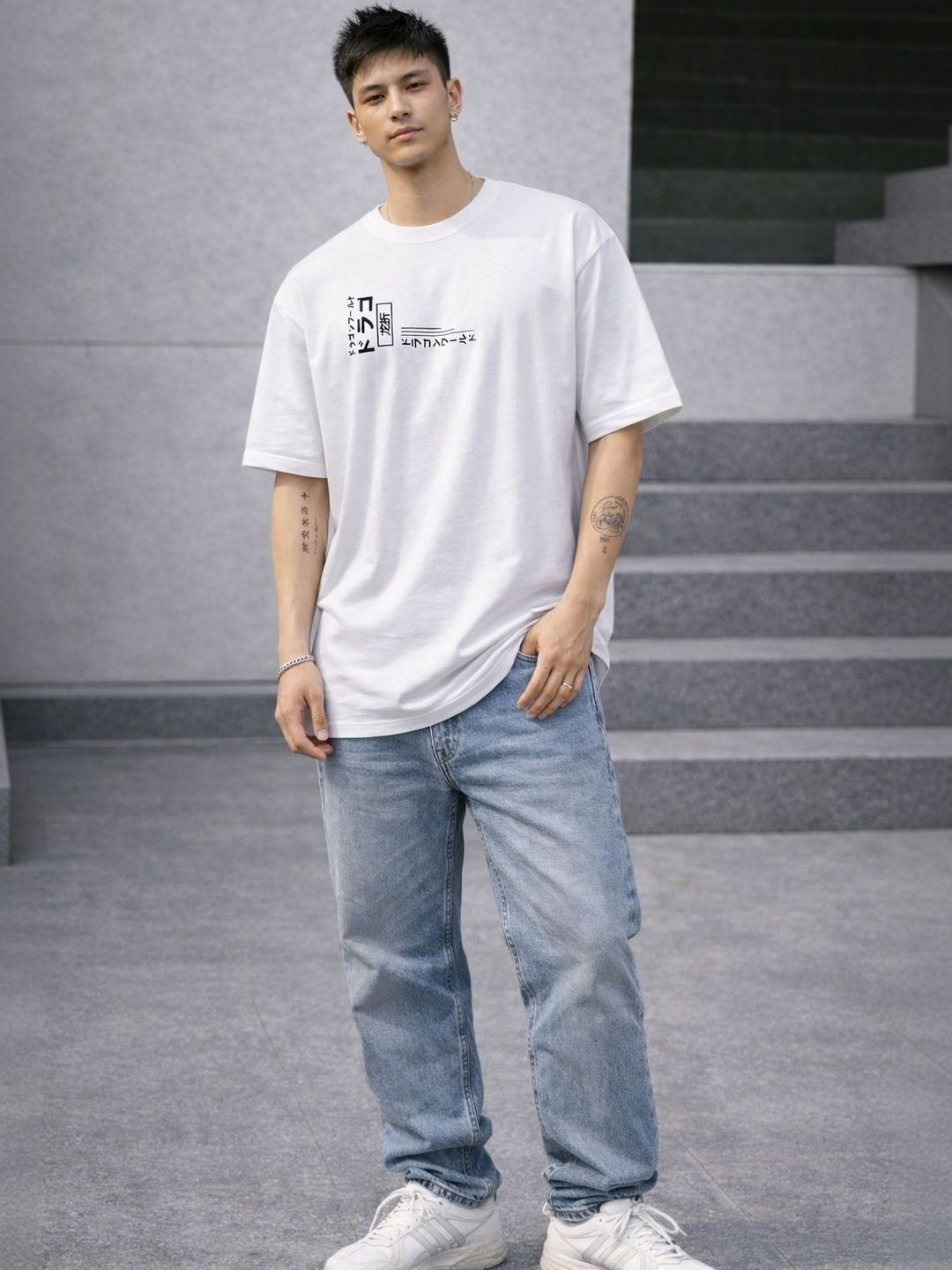 MACK JONNEY Men's Oversized Graphic Printed Streetwear Casual Relaxed Fit Tshirts