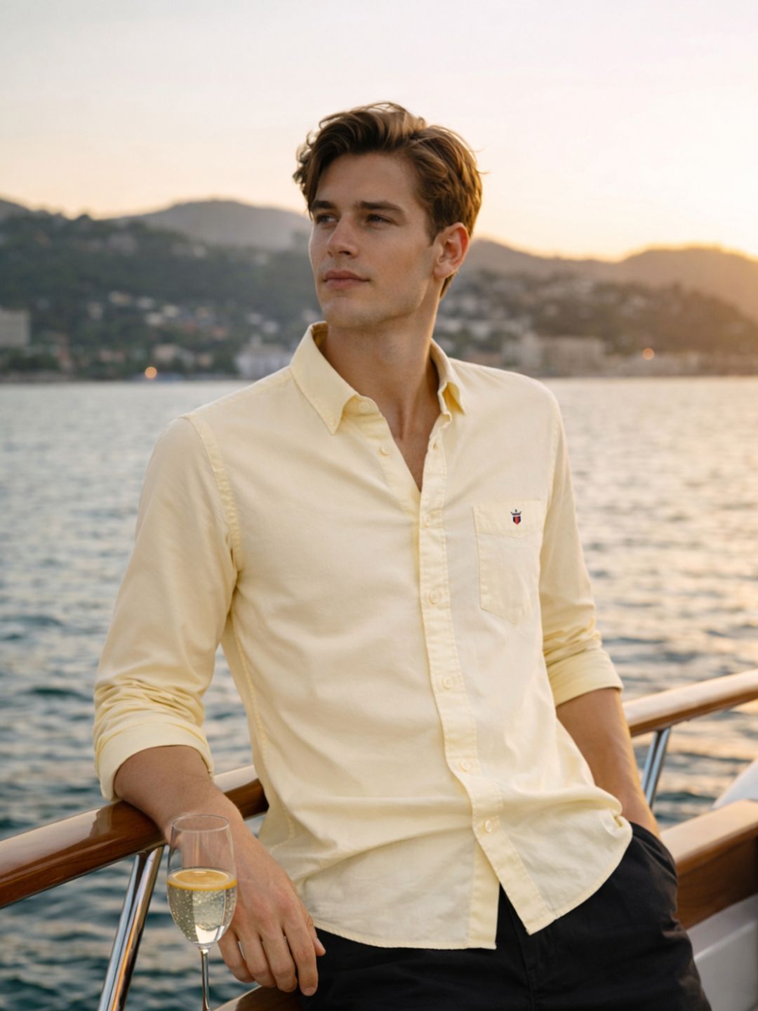 Louis Philippe Jeans Men Slim Fit Over Dyed Soft Handfeel Full Sleeve Casual Shirt