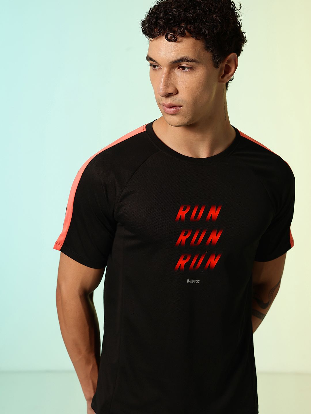HRX by Hrithik Roshan Typography Printed Rapid-Dry Running T-shirt