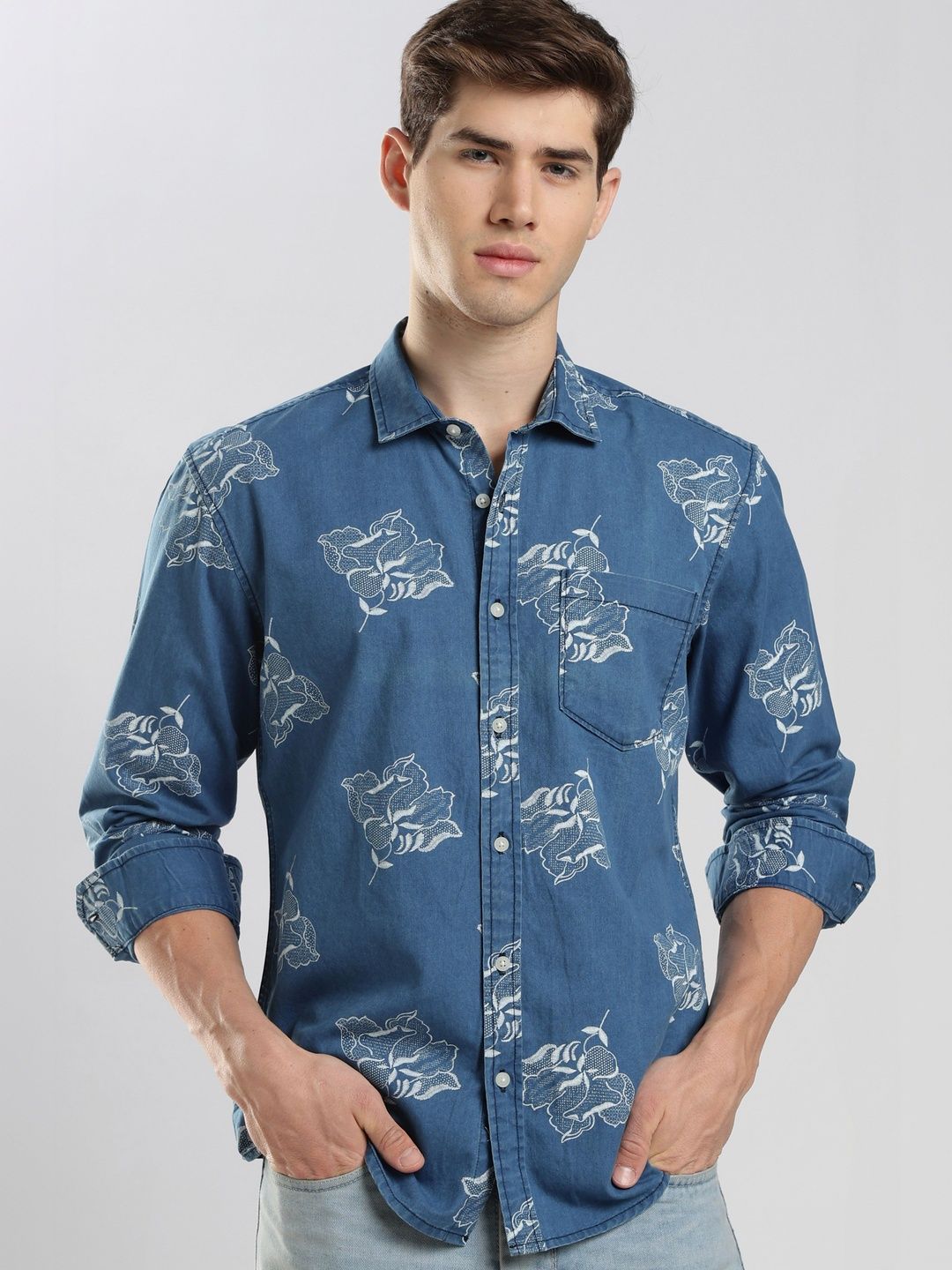 HERE&NOW Men Printed Casual Shirt