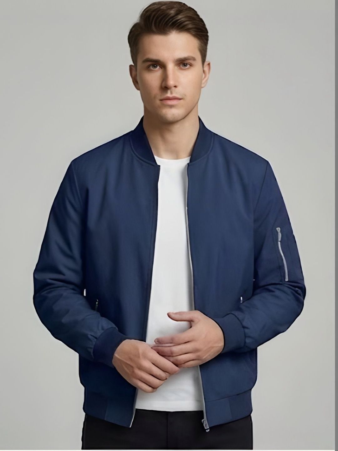 MIA FASHION Men Lightweight Cycling Bomber Jacket