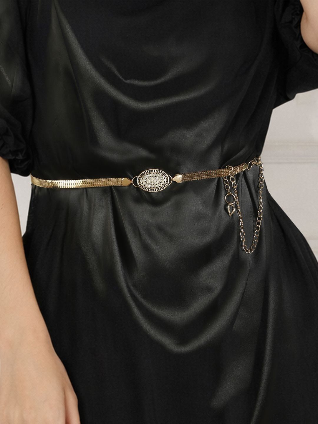 slim fit dress slacks Boho Studded Faux Leather Belt, Bohemian Gold Belt, Western Cowgirl Wa –  Gypsy Tale main image 1