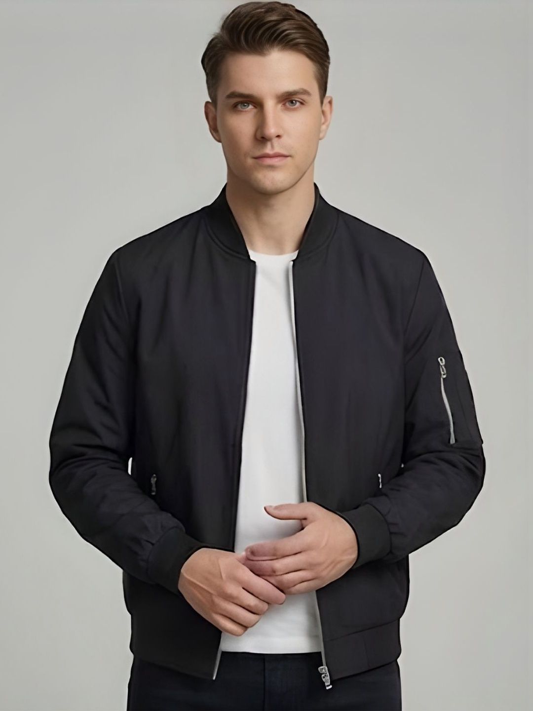 MIA FASHION Men Lightweight Cycling Bomber Jacket