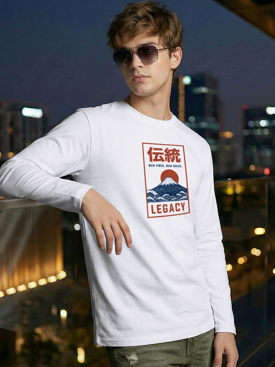 Bewakoof Men White Legacy Graphic Printed T-shirt