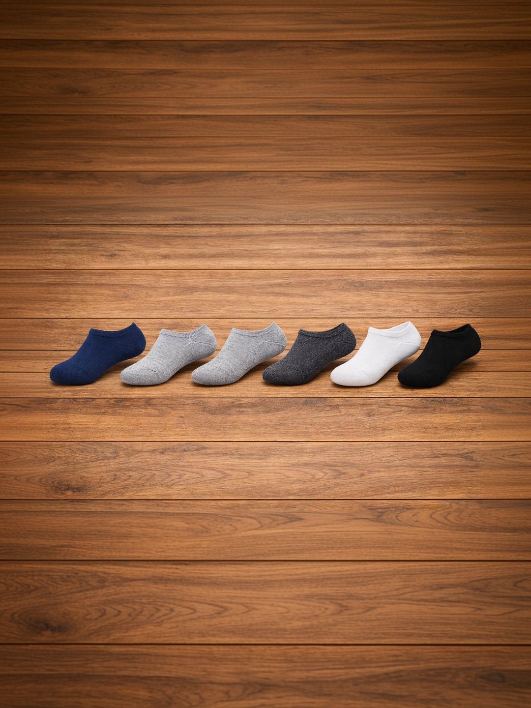 TEEMOODS Men Pack of 6 Cotton Assorted Shoe Liners Socks