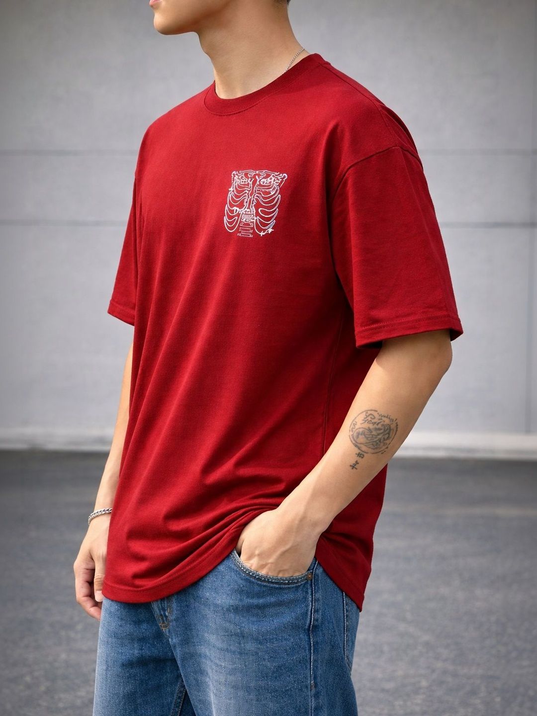MACK JONNEY Graphic Printed Round Neck Cotton Oversized Casual Tshirts