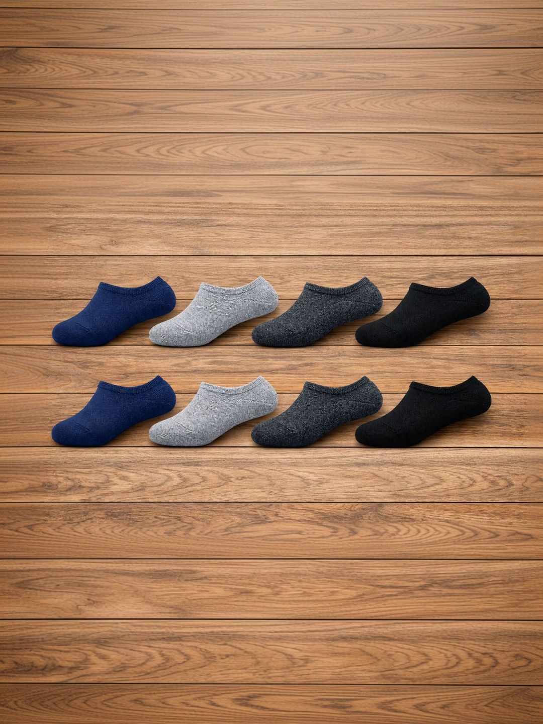 TEEMOODS Men Pack of 8 Cotton Shoe Liners Socks