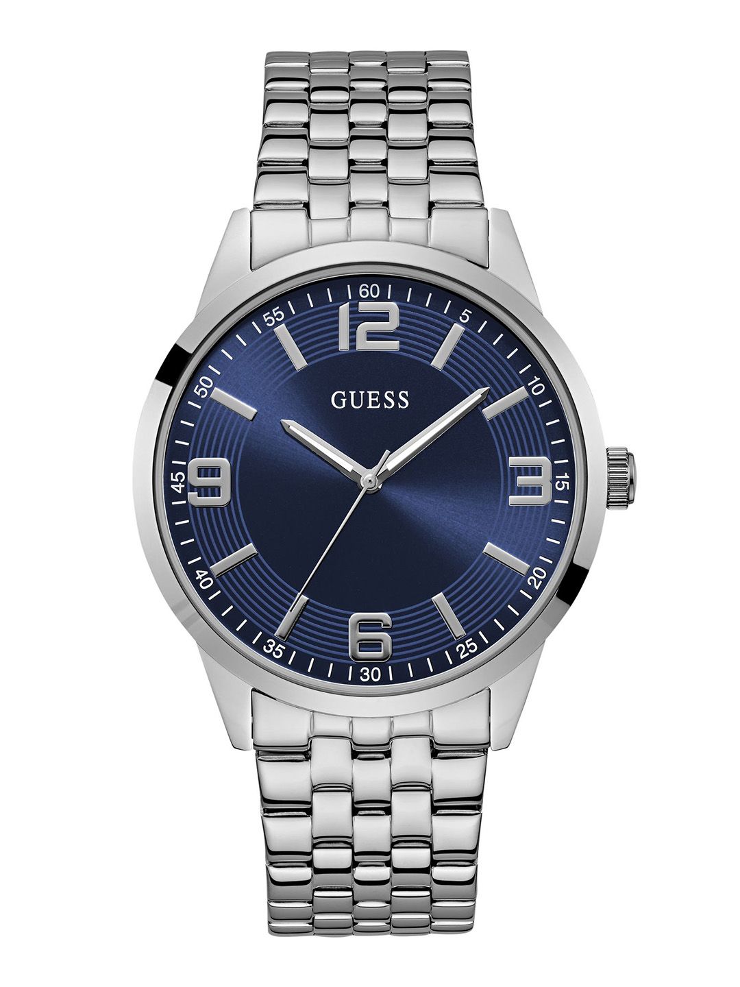 GUESS GUESS Men Dial & Stainless Steel Bracelet Style Strap Analogue Watch U1413G1M