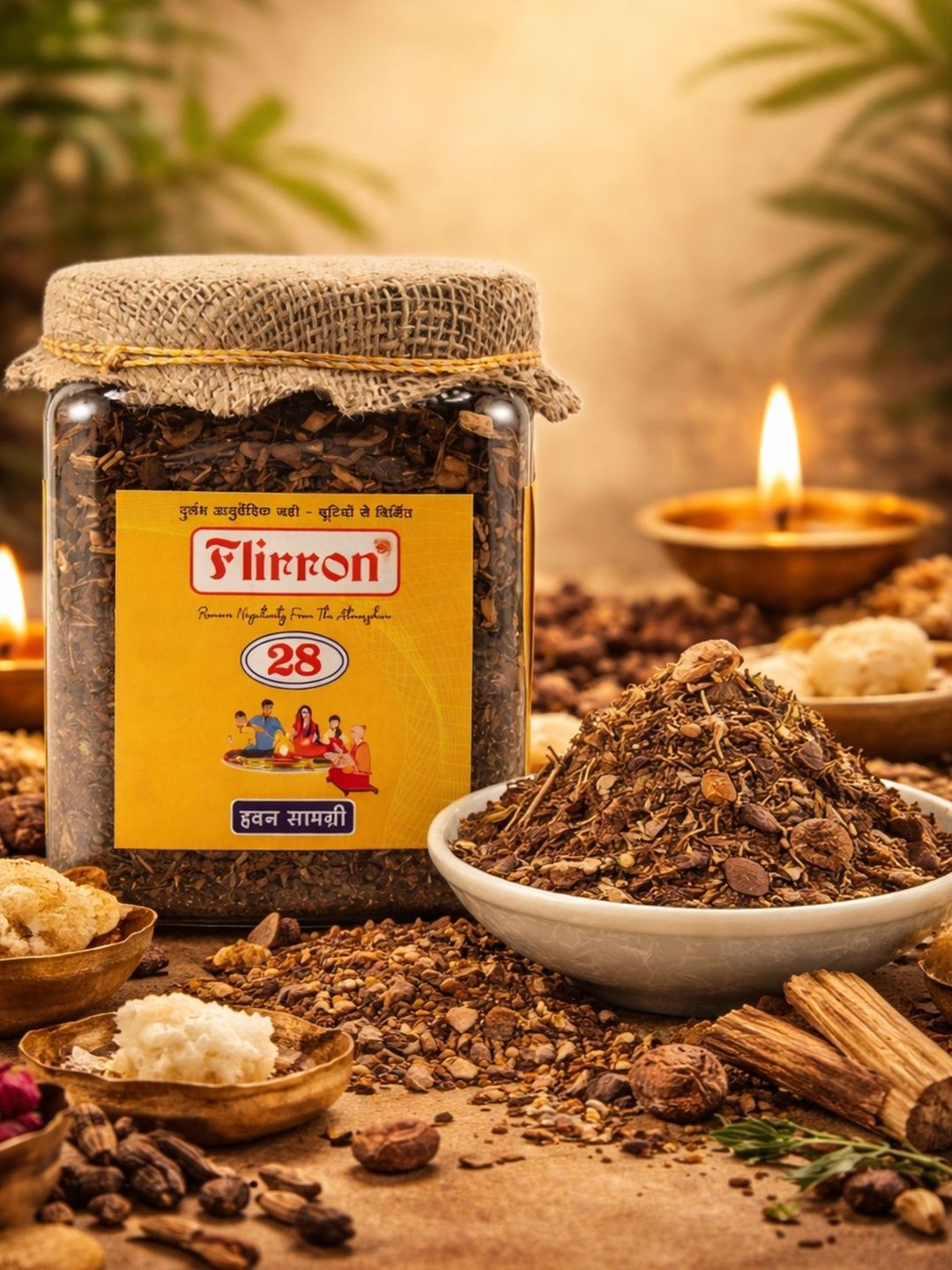 Flirron Premium Havan Samagri for Puja, Havan & Religious Rituals, 1000gm