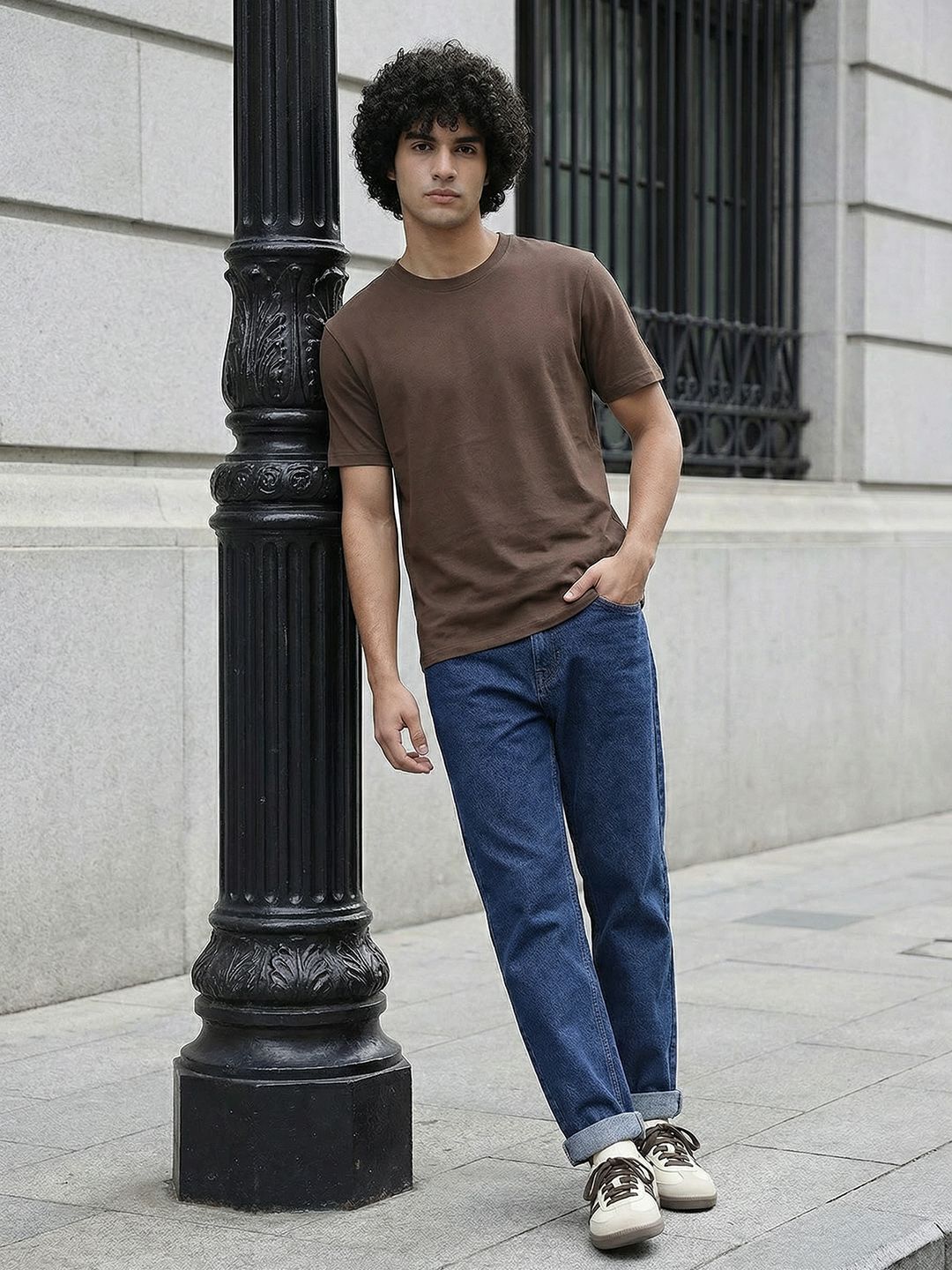 The Roadster Lifestyle Co.  Men Pure Cotton Relaxed Fit Jeans