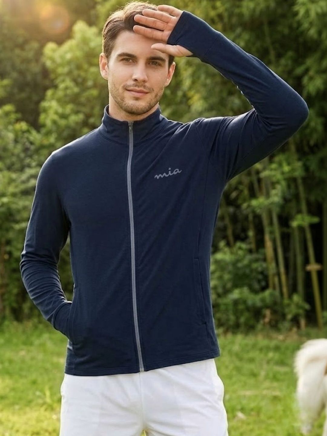 MIA FASHION Men Lightweight Running Biker Jacket