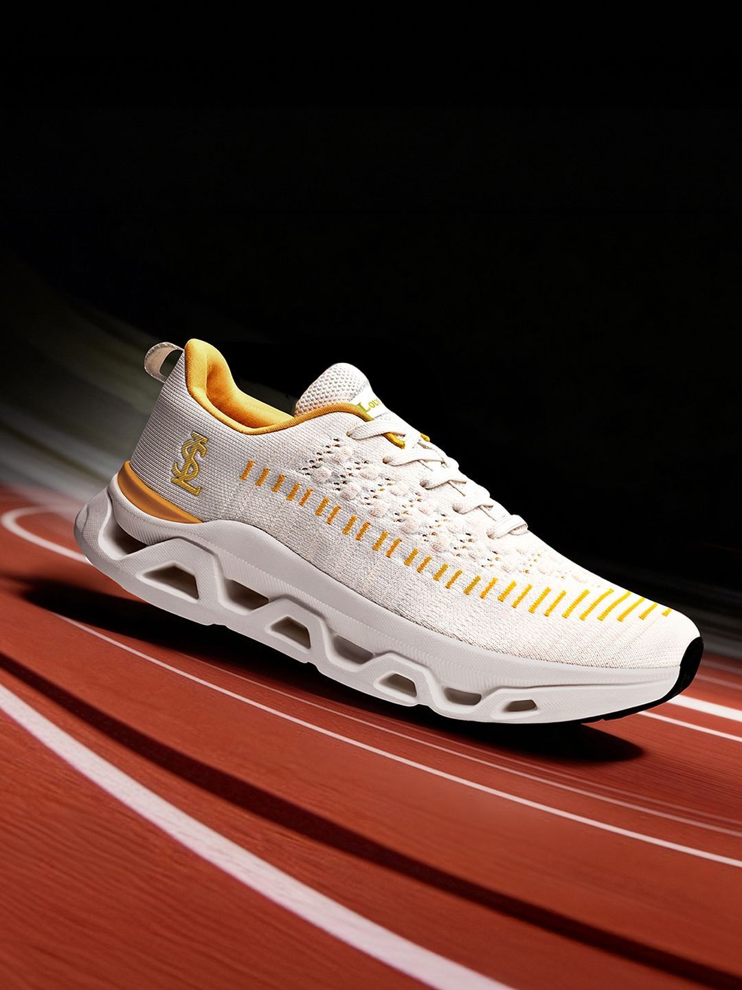LOUIS STITCH Men Cosmic Yellow Lightweight Knitted Athleisure Sport Shoes