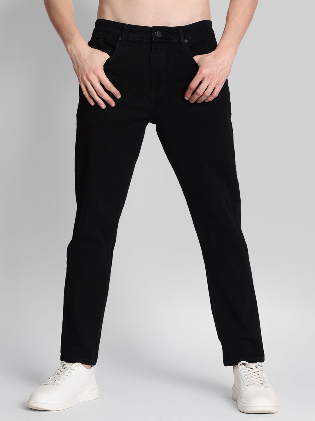 Bene Kleed Men Black Regular Fit Mid-Rise Denim Jeans