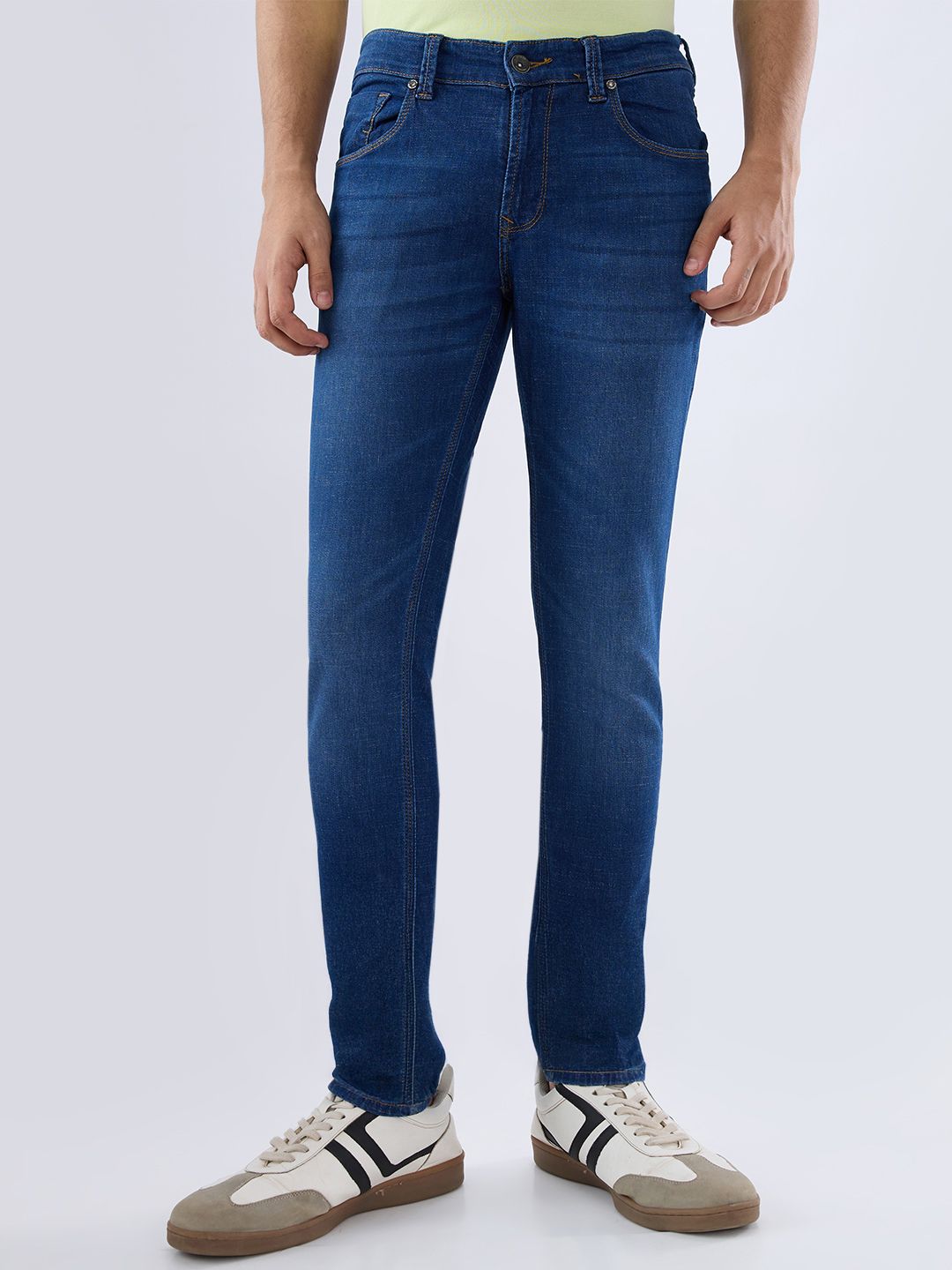 SPYKAR Men Super Skinny Fit Low-Rise Light Fade Stretchable Jeans