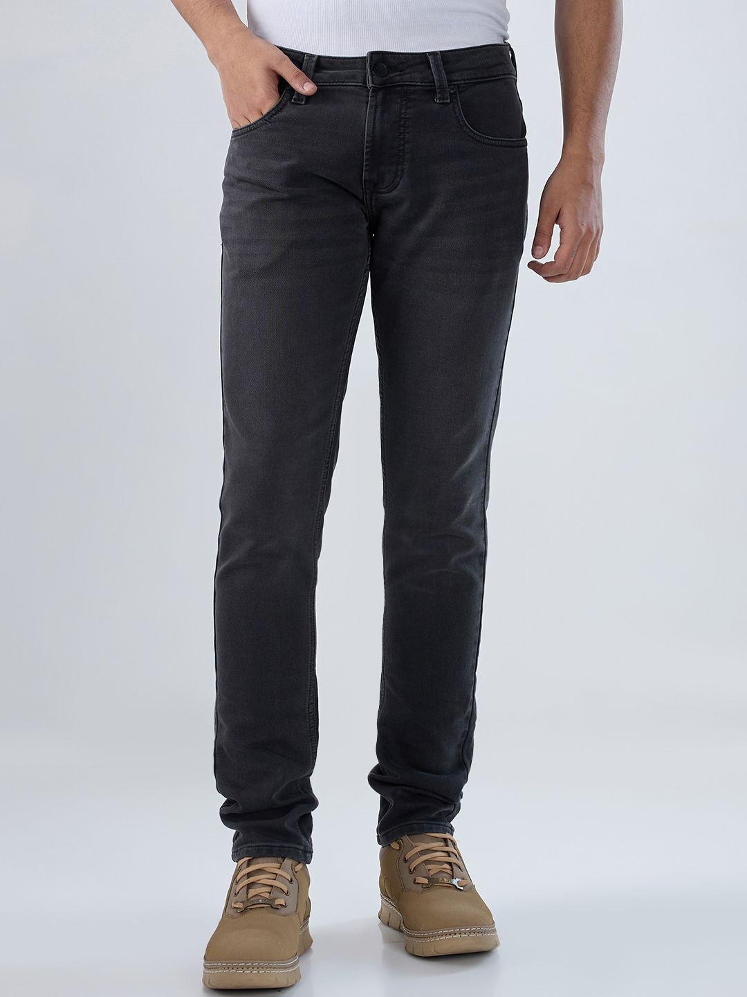 SPYKAR Spykar Men Slim Fit Low Rise Stretchable Black Jeans