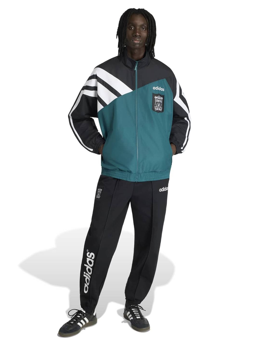 ADIDAS Men Colourblocked Mock Collar Bomber
