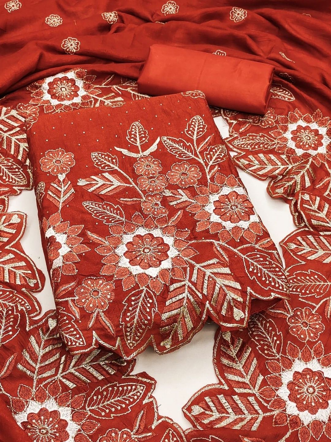 Dhaaga Ghar Embroidered Unstitched Dress Material