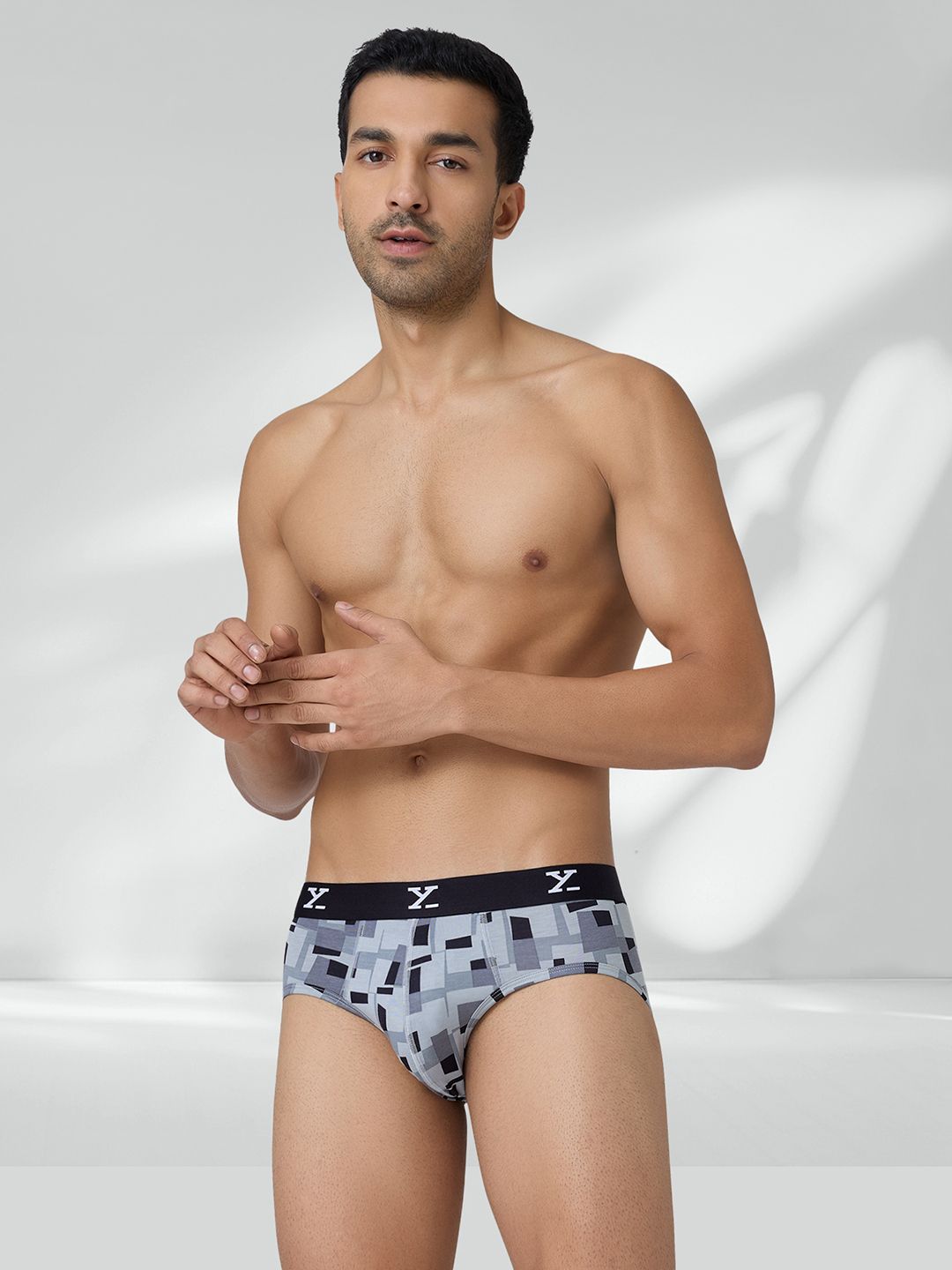 Buy XYXX Men Red Shuffle IntelliSoft Micro Modal Printed Brief