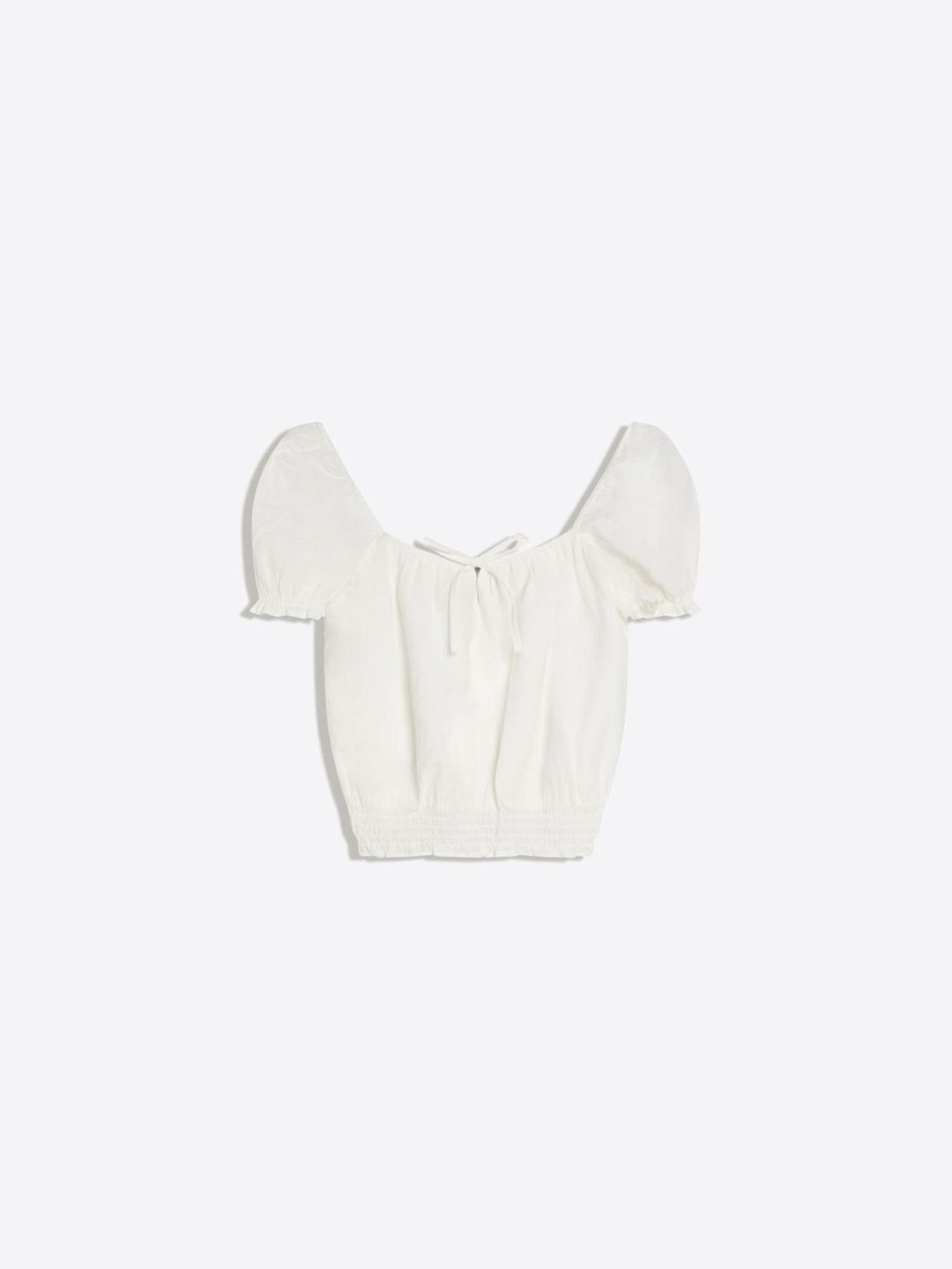 Rustic Blouse With Puffed Sleeves