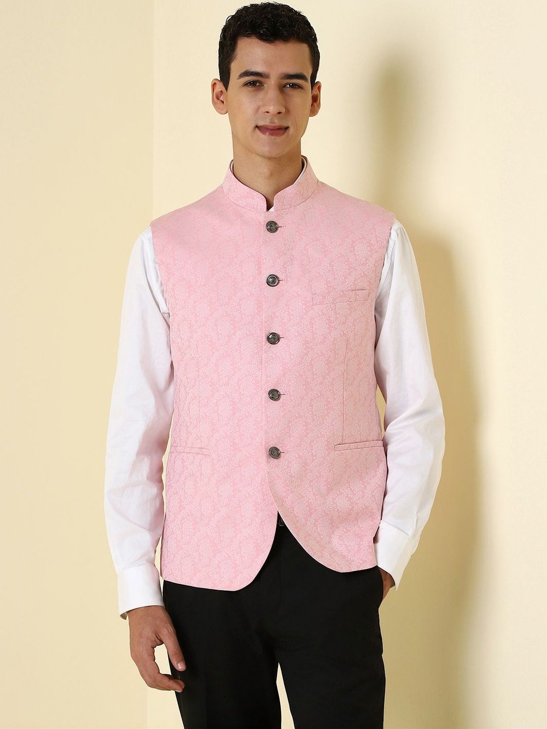 Allen Solly Woven Nehru Jackets