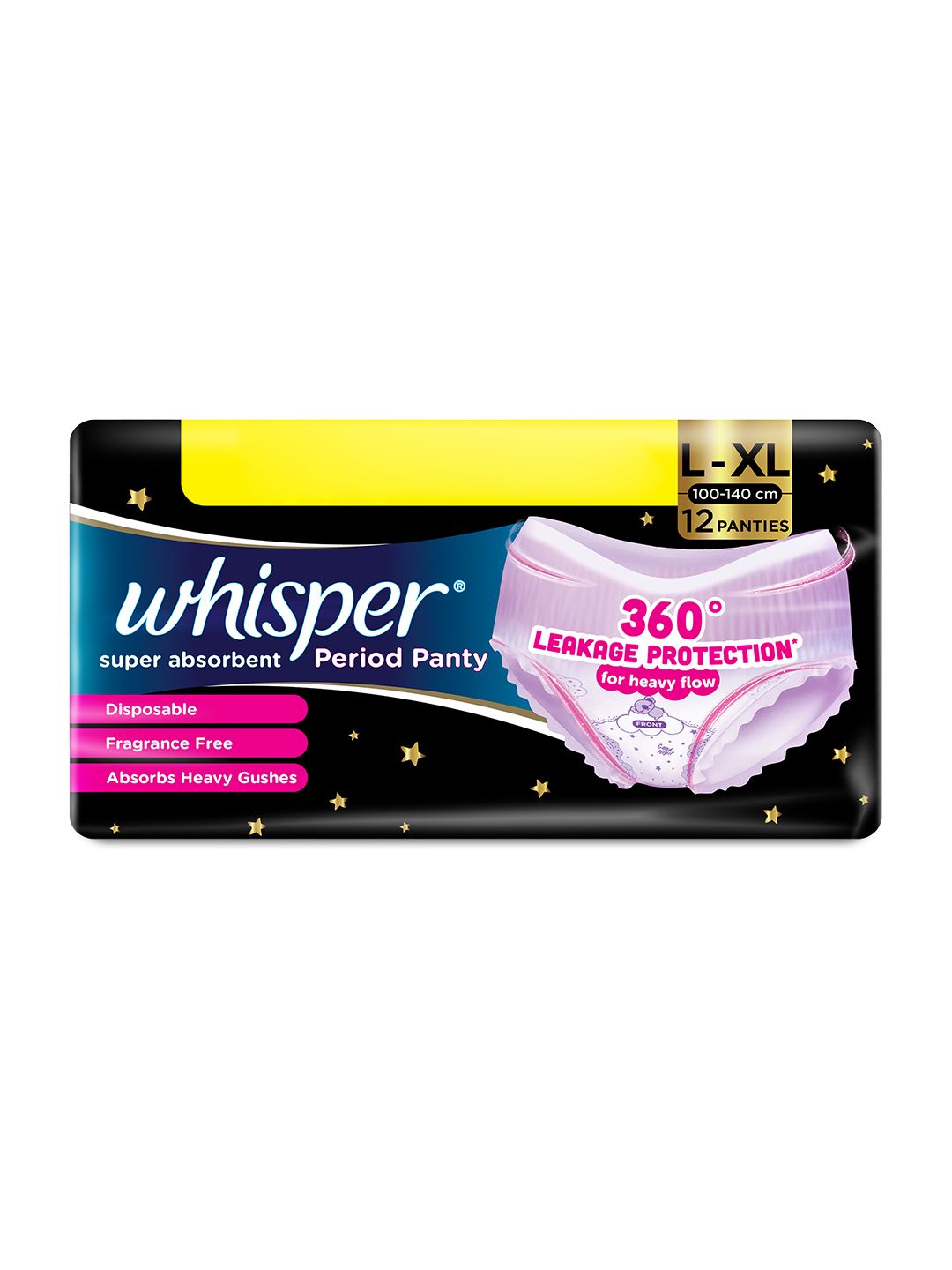 Whisper Whisper Super Absorbent Period Panty - 12 L-XL Pants