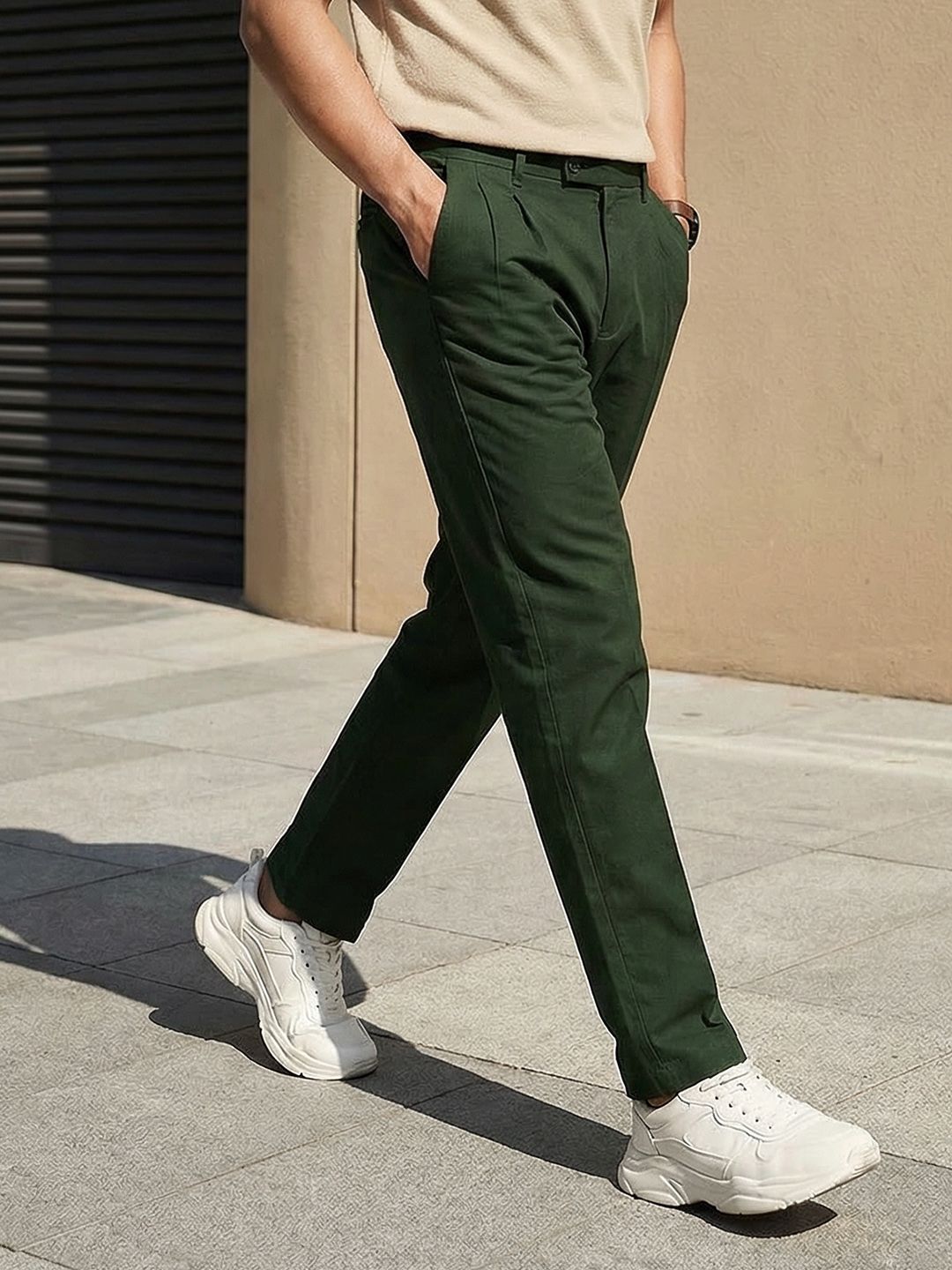 Buy Mr Bowerbird Men Elephant Ankle Pleated Trousers - Trousers