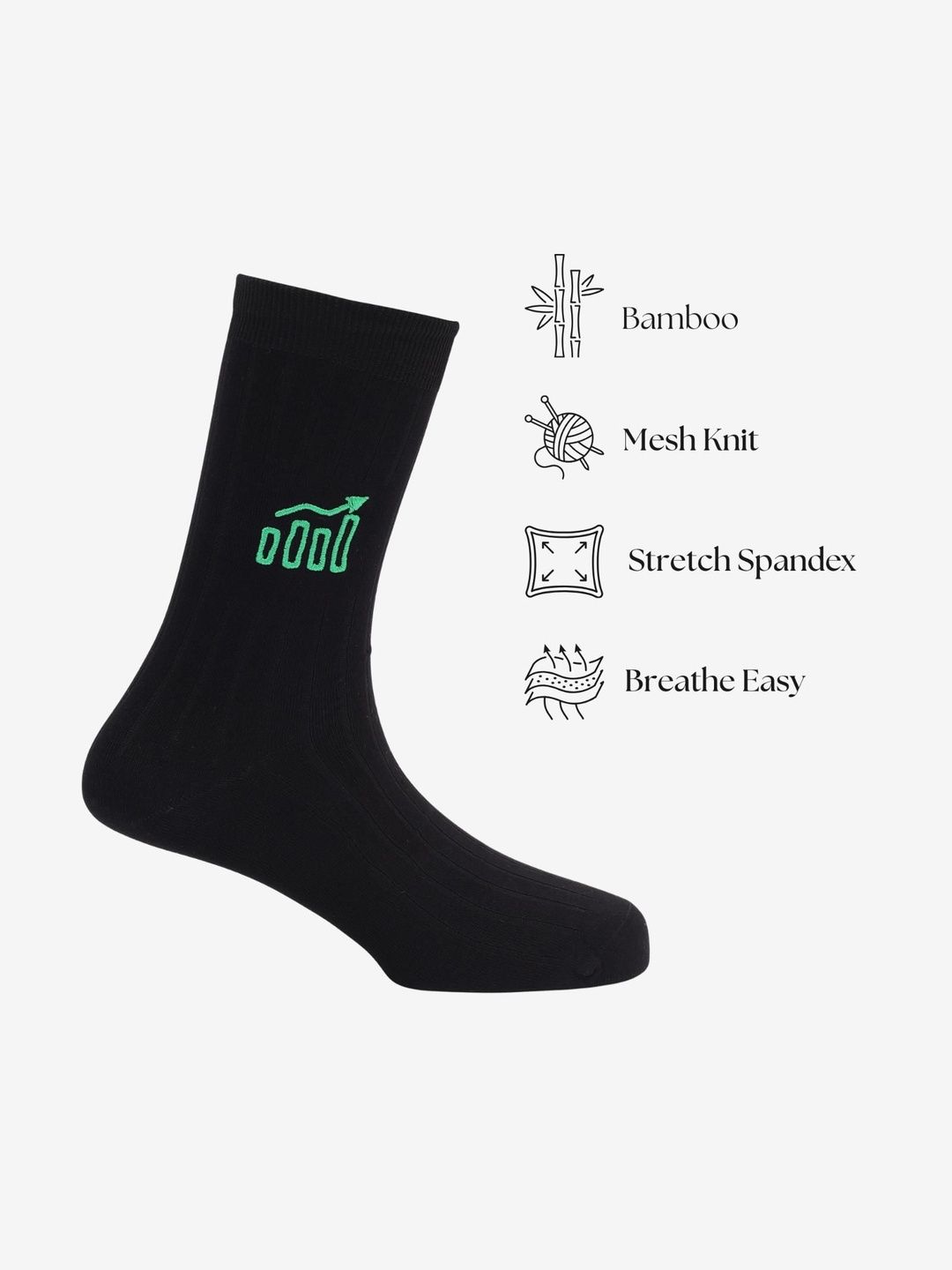 Soxytoes Men Pack of 3 Striped Calf Length Socks