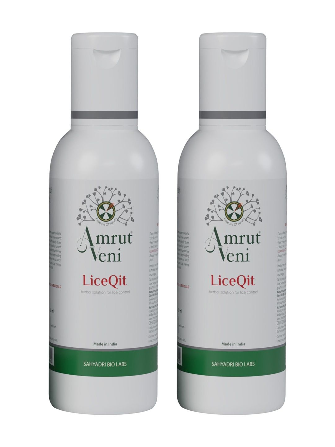 Amrutveni Pack of 2 LiceQit Anti-Lice Herbal Hair Oil with Comb - 50 ml