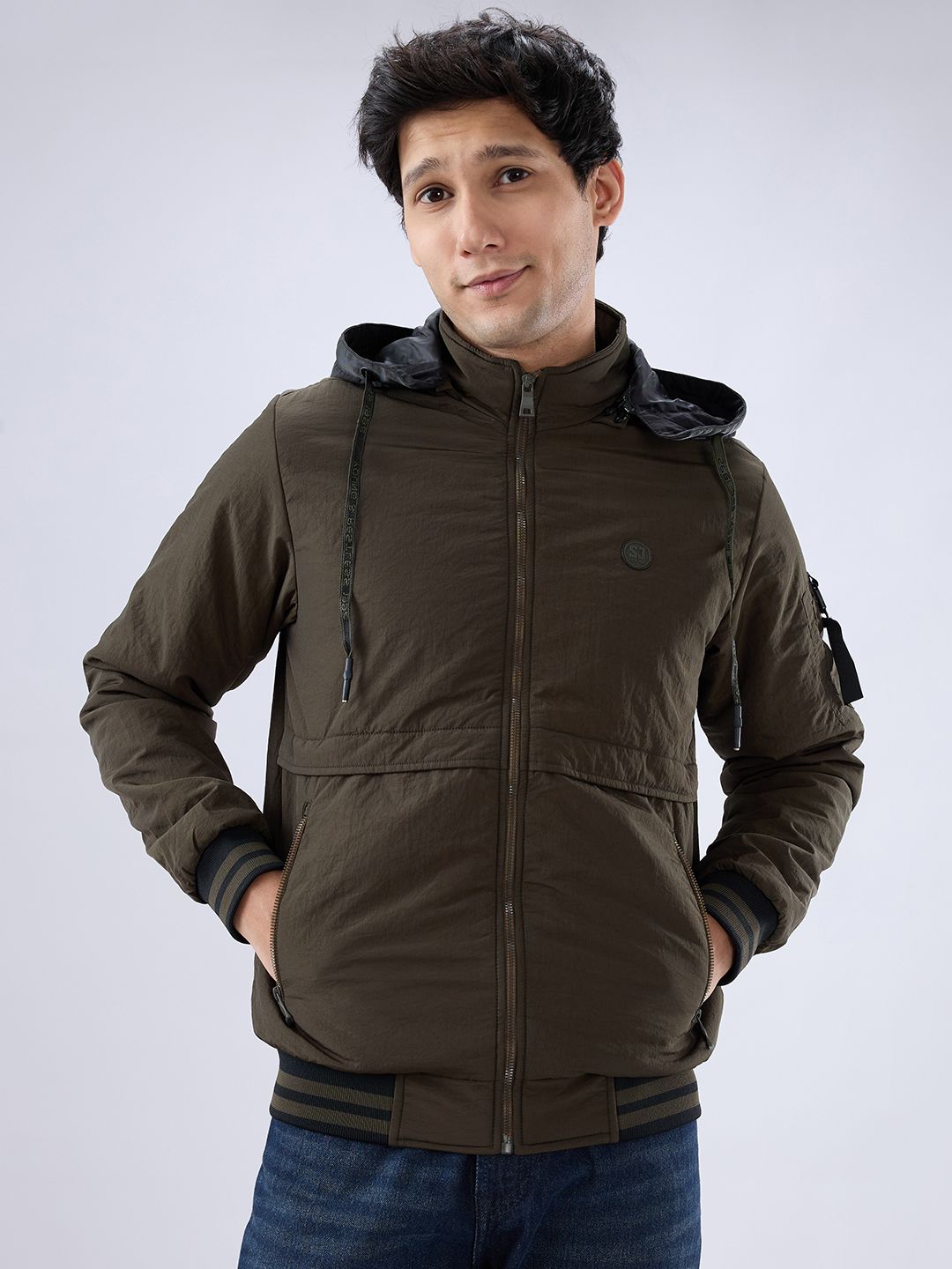 SPYKAR Men Solid Bomber Jacket