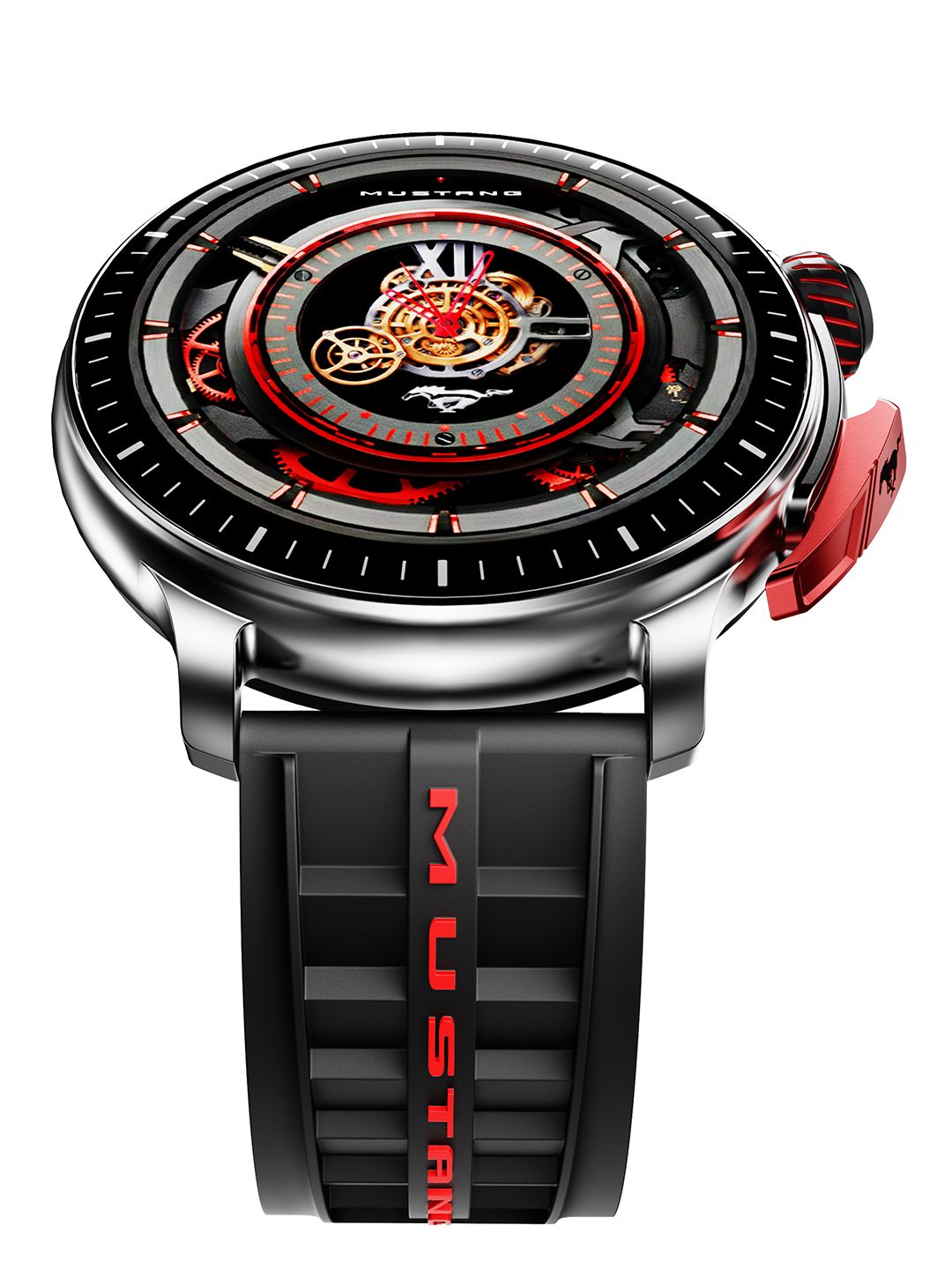 GOBOULT Mustang Racer 1.43" AMOLED Display with Premium Metallic Crown Smartwatch