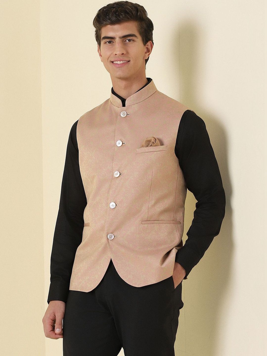 Allen Solly Printed Woven Nehru Jackets