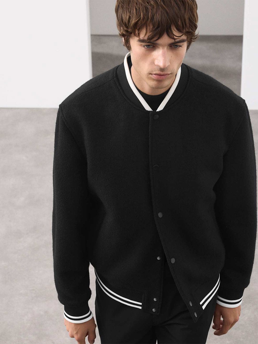 Marks & Spencer AUTOGRAPH Wool Blend Varsity Bomber Jacket