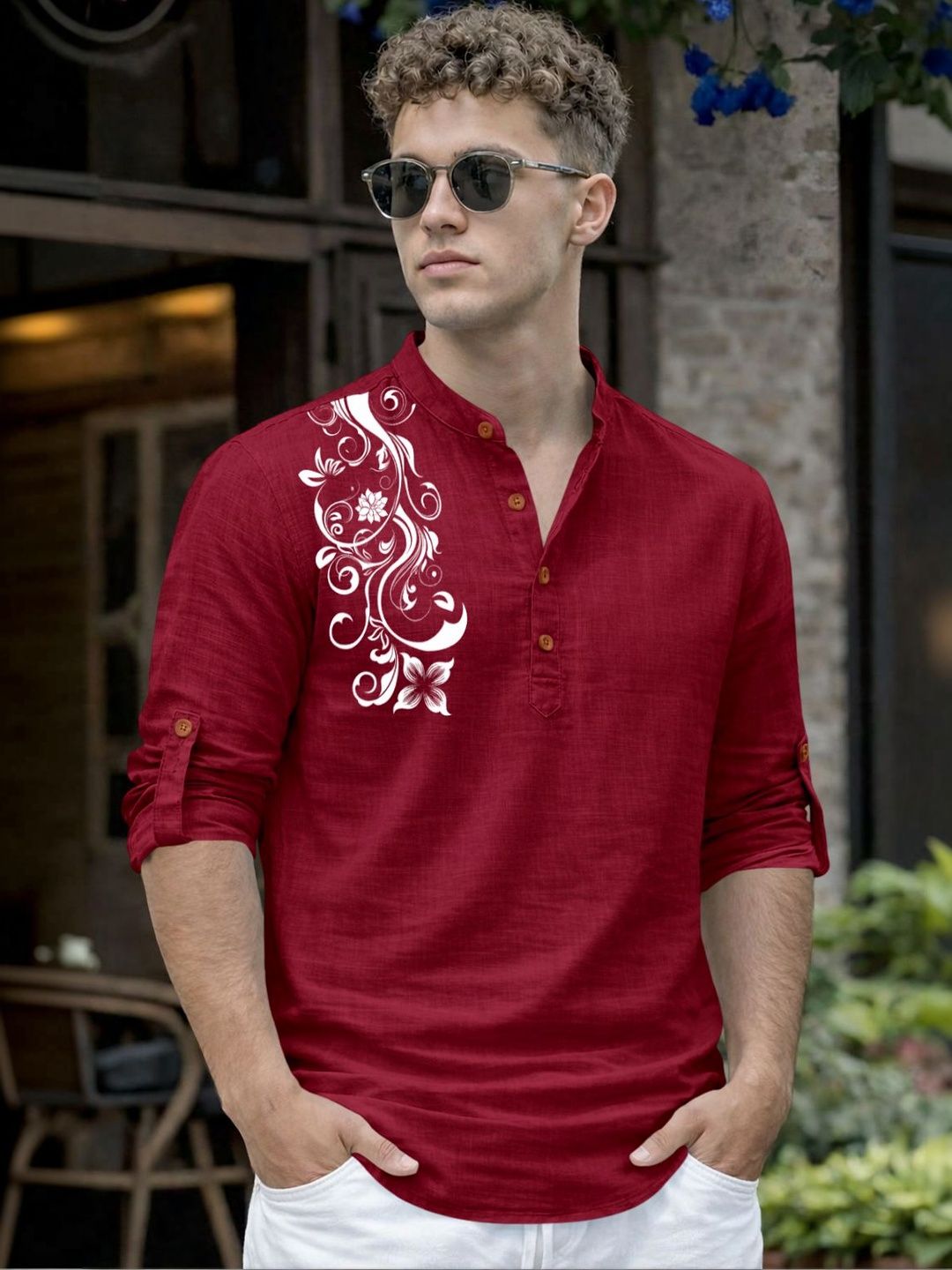 ZELINCO Men Zari A-Line Solid Kurta