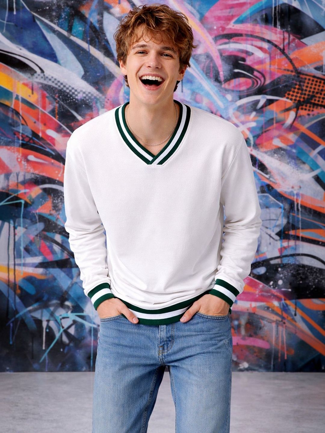 Mast & Harbour Men V-Neck T-shirt