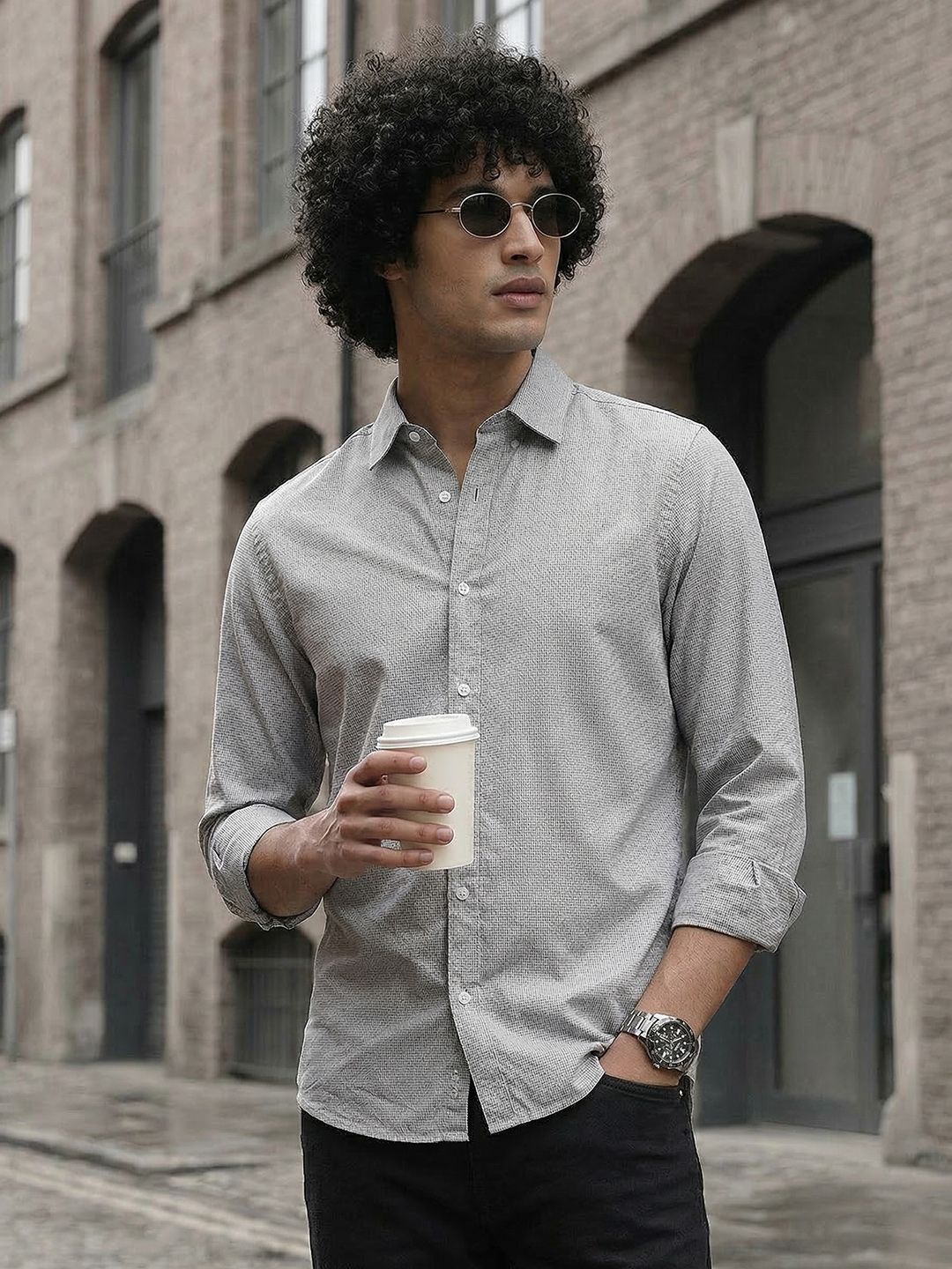 The Roadster Life Co. Slim Fit Cotton Casual Shirt