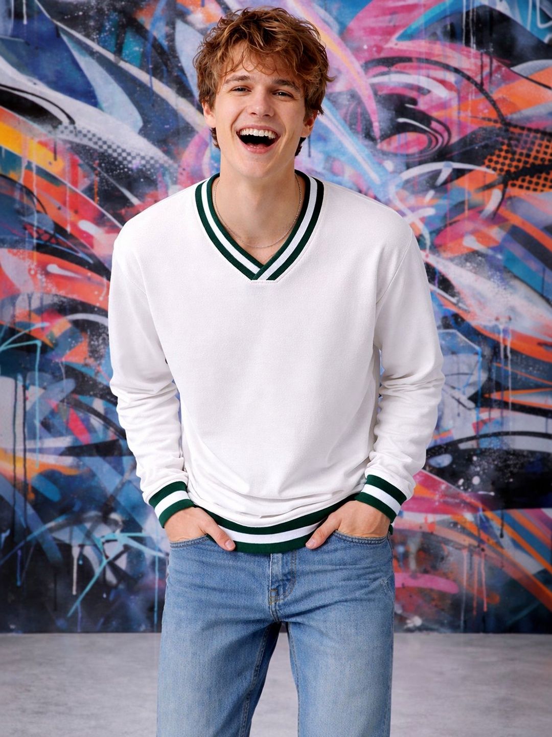 Mast & Harbour Men V-Neck T-shirt