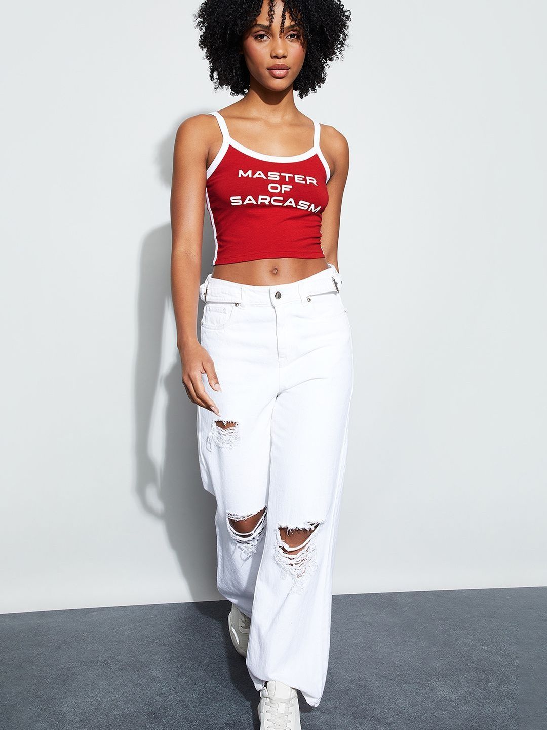 Ginger by Lifestyle Printed Scoop Neck Cotton Regular Top