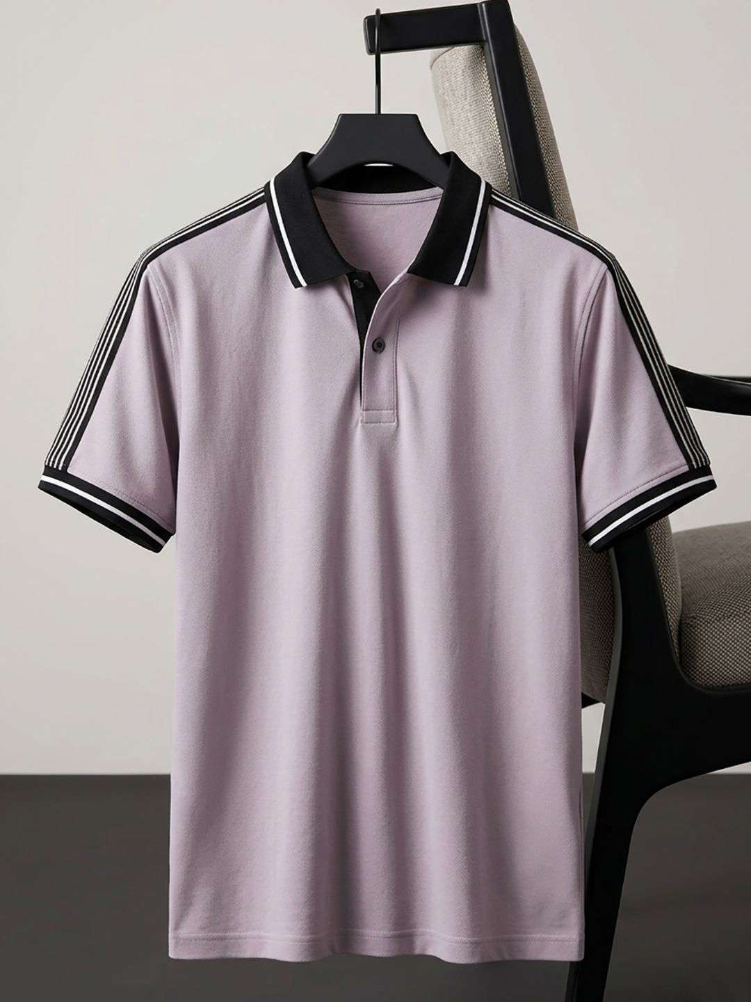 STEVE STATUS Men Polo Collar T-shirt