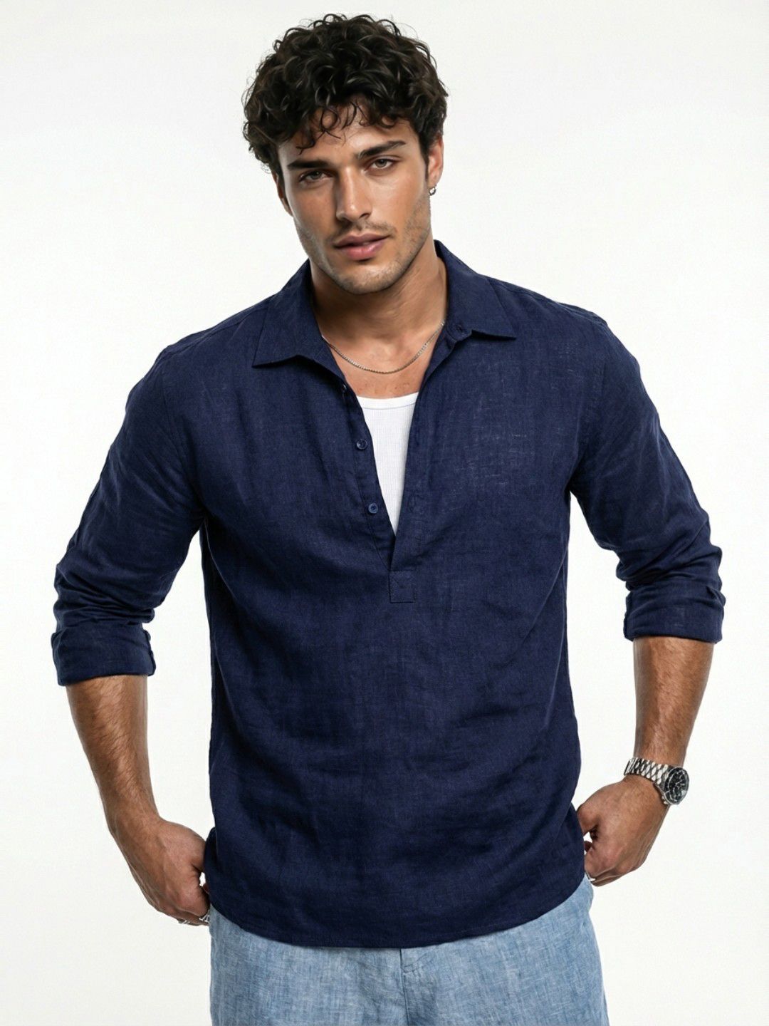 glitchez Polo Collar Solid Casual Shirt Offers & Cashback