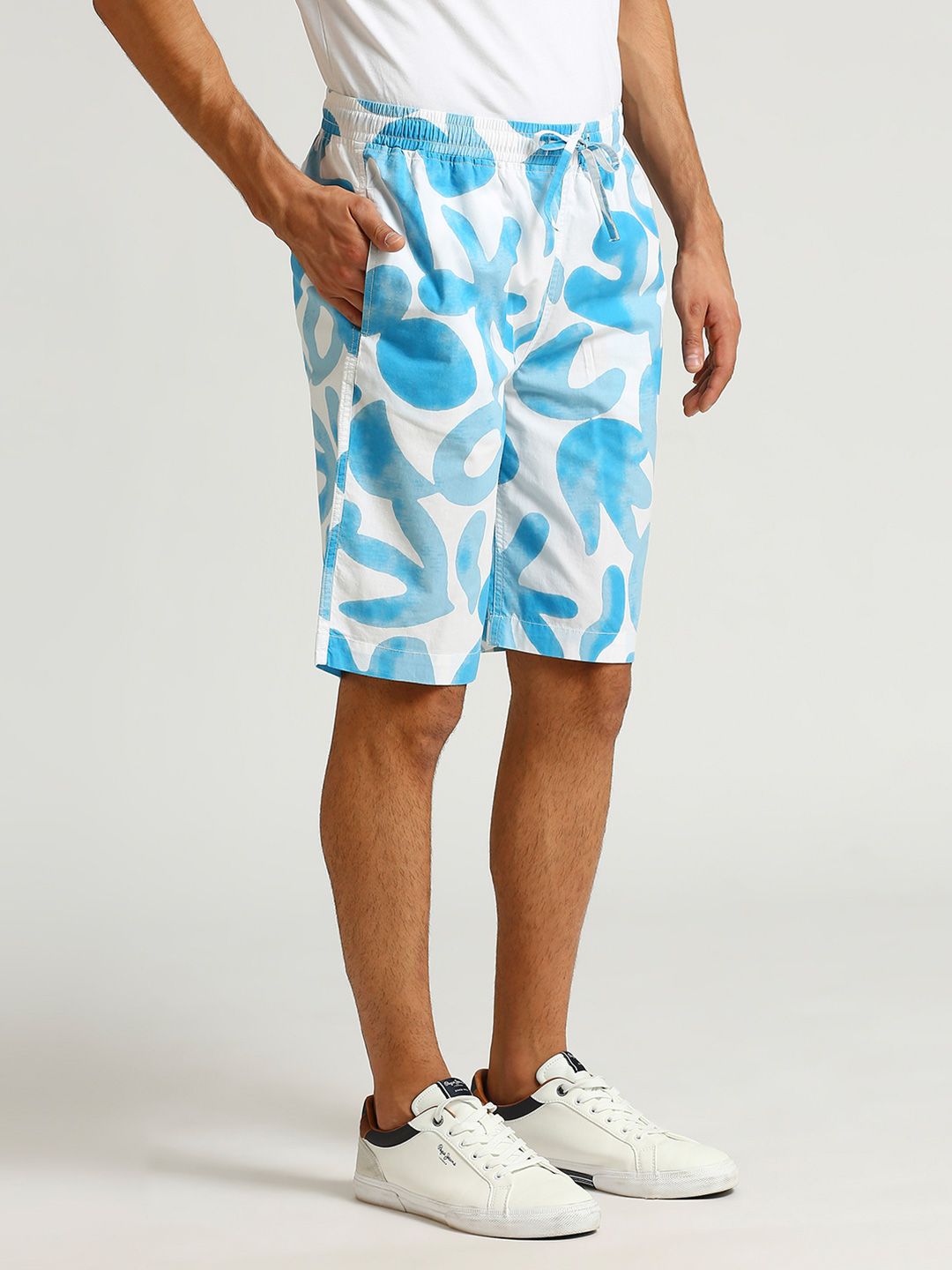 Men Printed Cotton Shorts Pepe Jeans Men Geometric Printed Pure Cotton Shorts