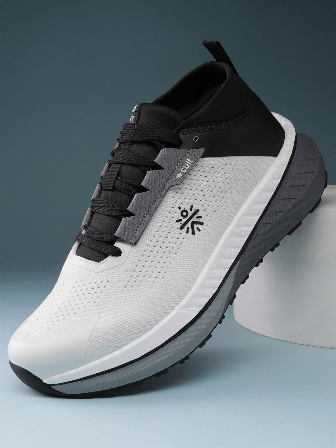 CULT Men's GlideMax Running Shoes - White/Black